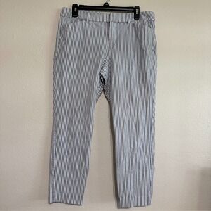 Old Navy High-Waisted Secret-Slim Pockets Pixie Pants‎ Womens 12 Blue Striped